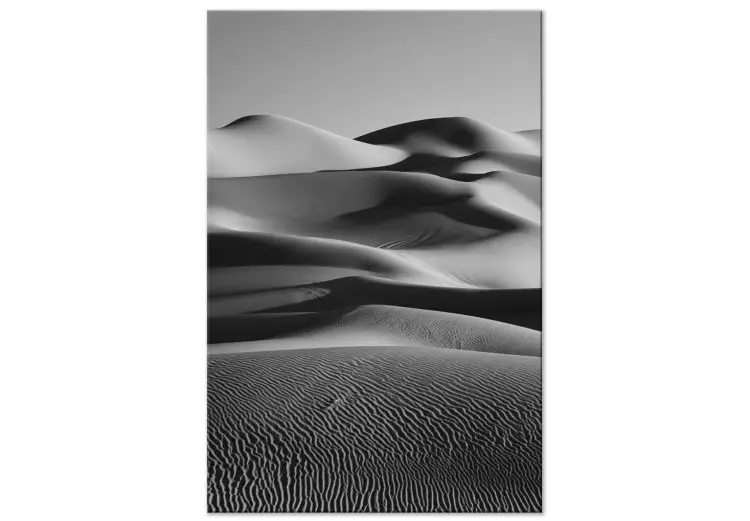 Lagen van de woestijn - zwart-wit, minimalistisch landschap met zand