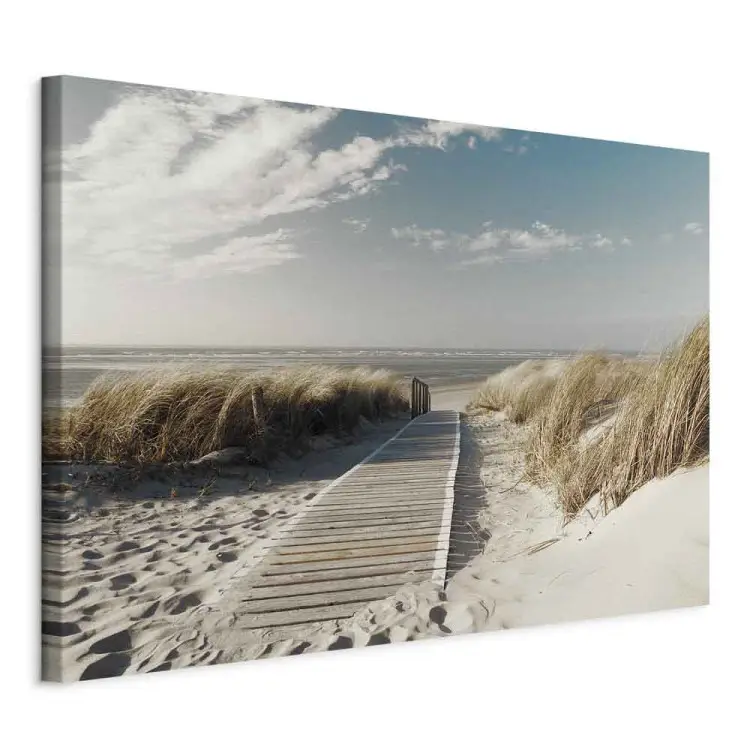 Weg naar het strand - Zomerse hemel boven zand van de zee