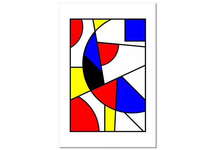 Modernistische kleurenexplosie (1-delig) - Geometrie in kleuren