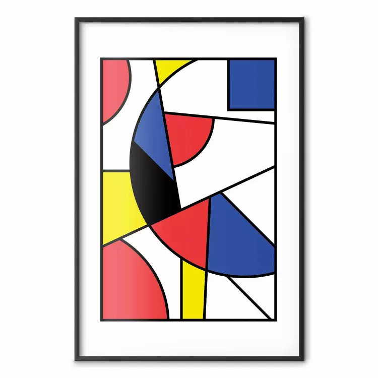 De Stijl Abstractie - kleurrijke compositie van geometrische vormen