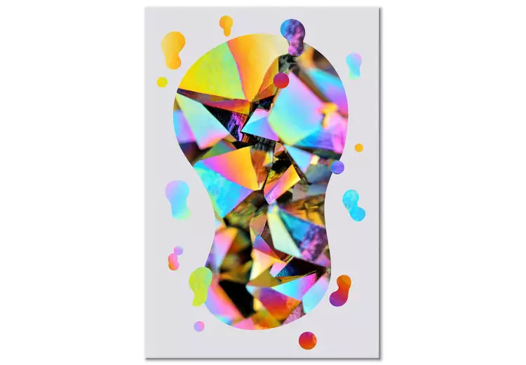 Regenboogabstractie - kleurrijke vorm met abstracte geometrie