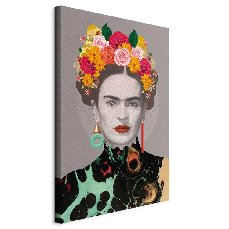 Bloemenportret van een vrouw - Kleurrijke elementen van een figuur