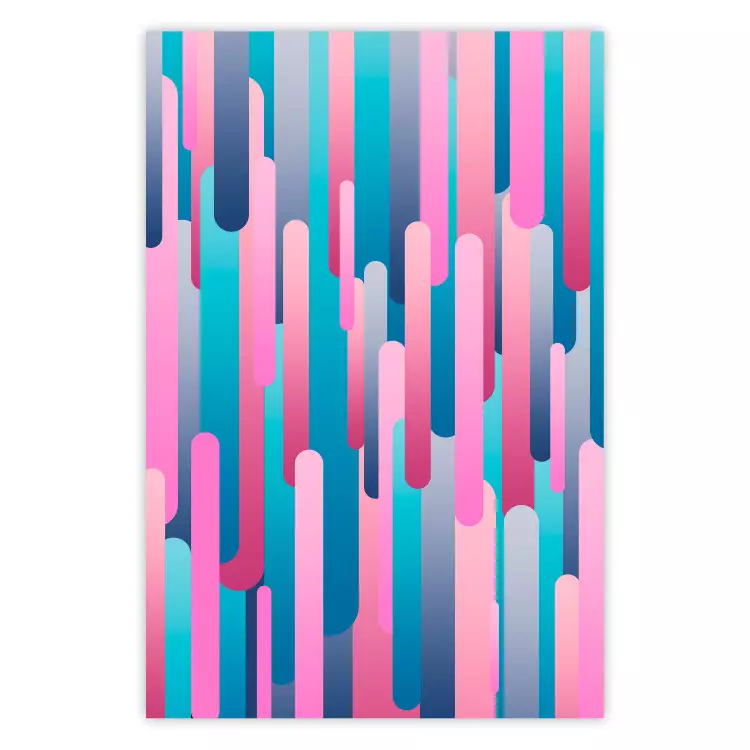 Kleurrijke zuigers - moderne abstractie in kleurrijke afgeronde strepen