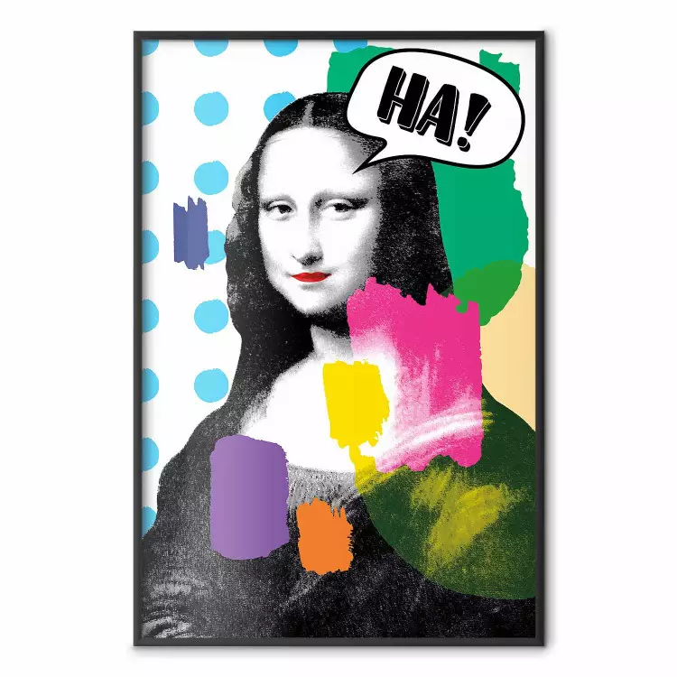 Mona Lisa Pop-art - portret van een vrouw in een abstract kleurrijk motief