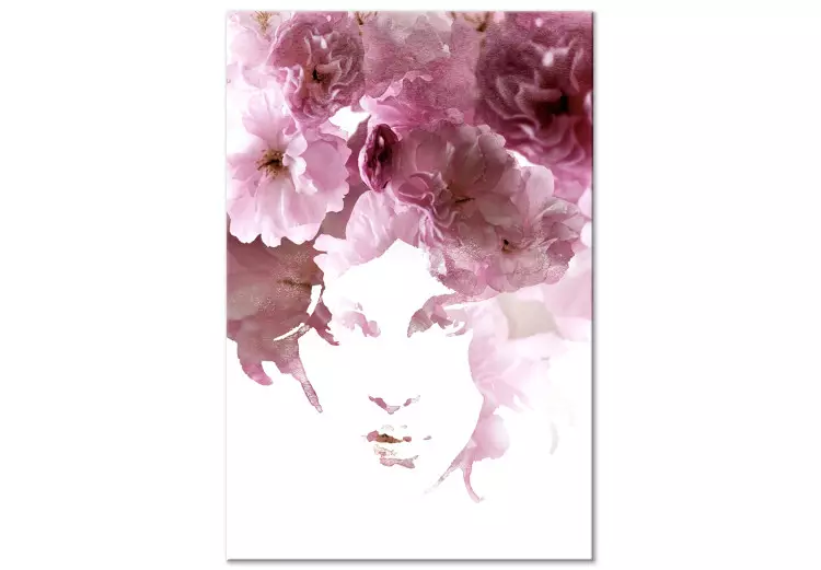 Bloemenvrouwenportret - abstract thema met vrouw en bloemen