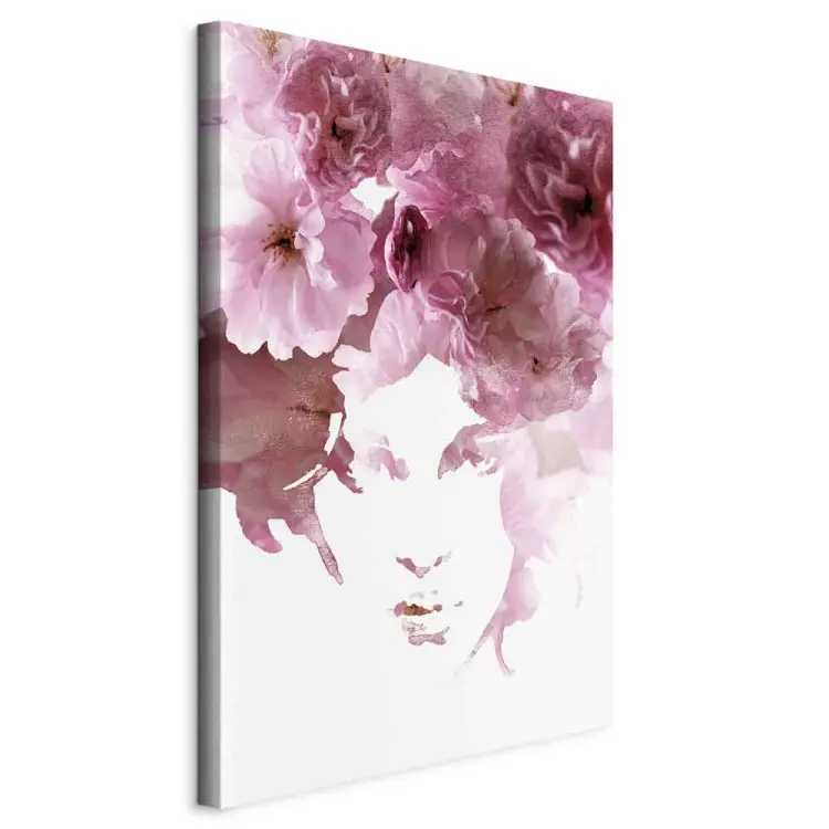 Bloemenvrouwenportret - abstract thema met vrouw en bloemen