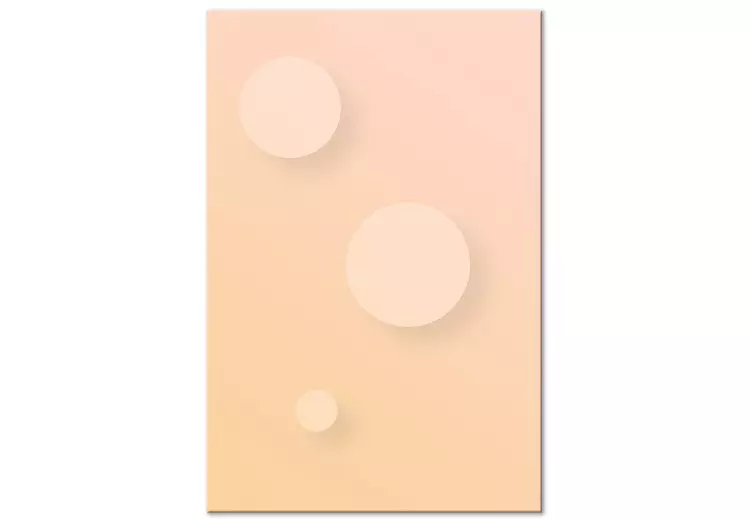 Pastelcirkels - een abstracte compositie in een beige en roze kleur