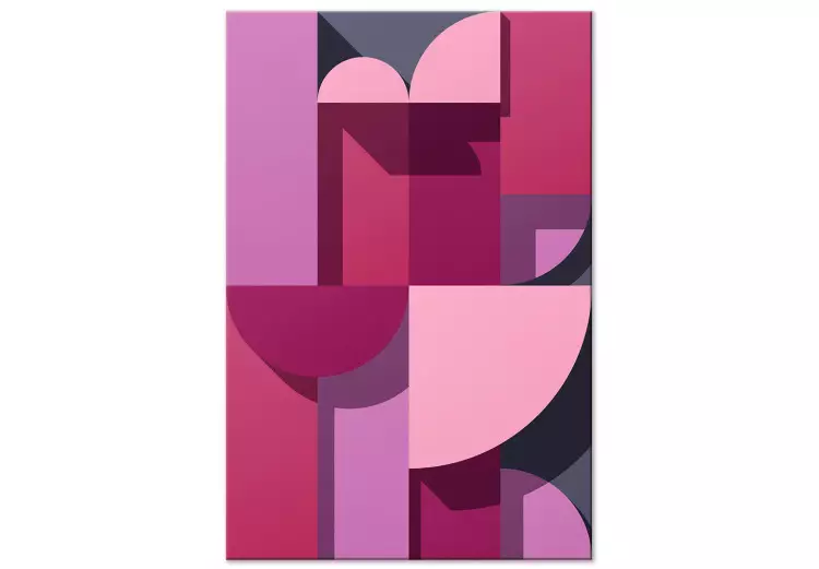 Roze en heide geometrische figuren - abstractie 