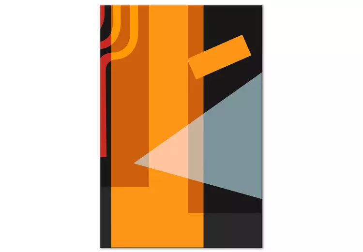 Oranje en bruine rechthoeken - abstractie op een zwarte achtergrond
