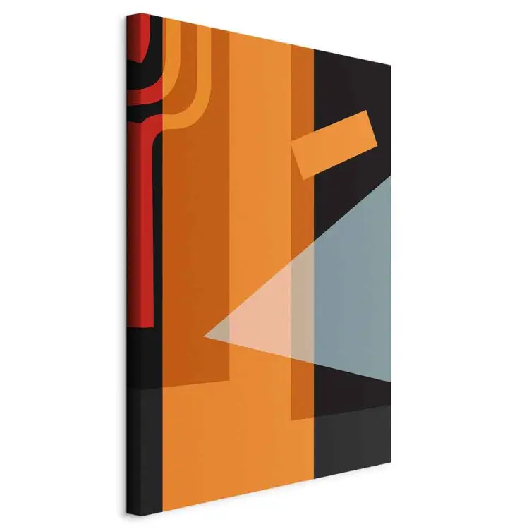 Oranje en bruine rechthoeken - abstractie op een zwarte achtergrond