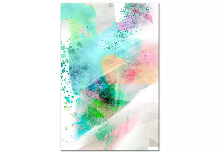 Aquarelmozaïek (1-delig) verticaal - vrolijke kleurrijke abstractie