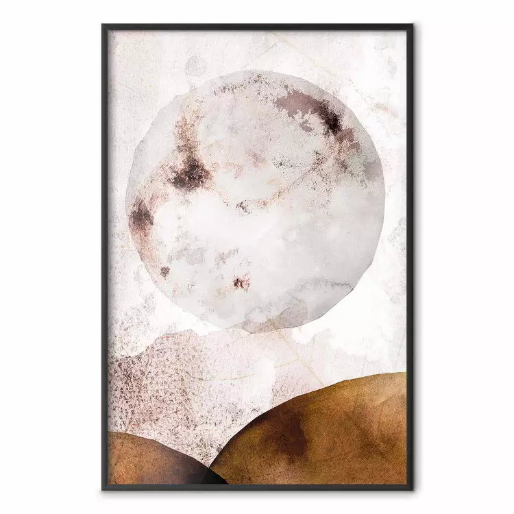 Zonnige vlekken - abstracte textuur van een witte cirkel op een lichte achtergrond