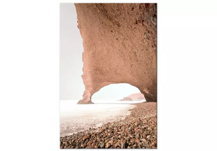 Legzira (1-delig) verticaal - landschap van rotsachtige formaties aan zee