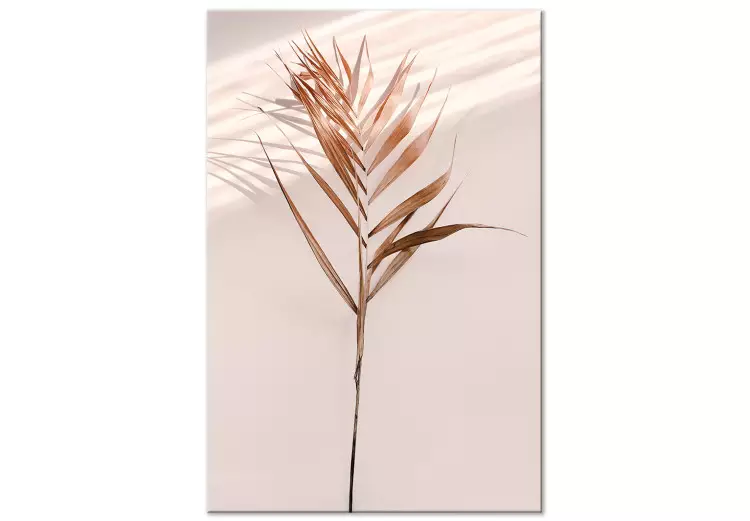 Exotische schaduw (1-delig) verticaal - palmbladeren in sepia-motief