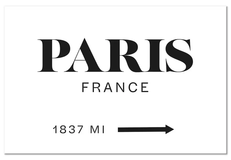 Parijse flair (1-delig) horizontaal - zwarte Engelse tekst "Parijs"