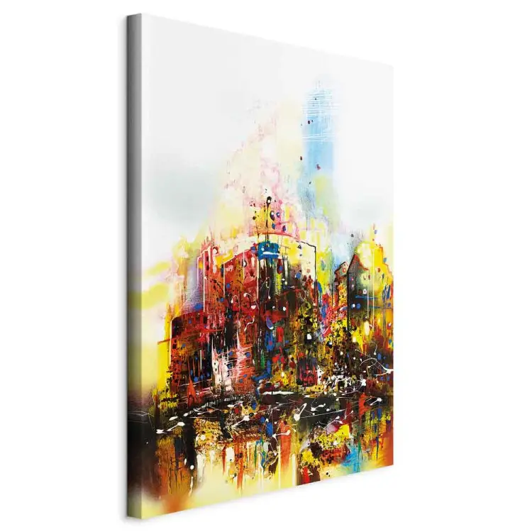 Kleurrijke reis verticaal - kleurrijke abstractie van een stad