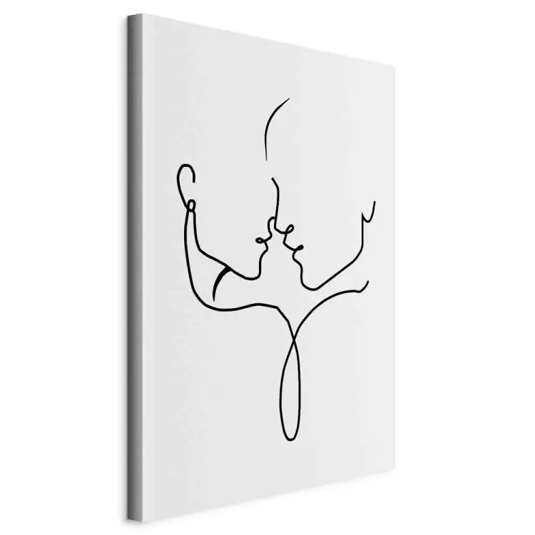 Gedeelde blik (1-delig) verticaal - line art van liefdevolle personages