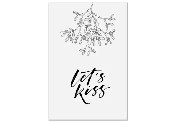 Laten we kussen (1-delig) verticaal - Engelse tekst op witte achtergrond