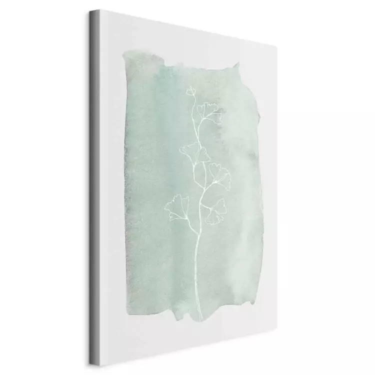 Muntgroene lindeboom (1-delig) verticaal - line art op pastel achtergrond
