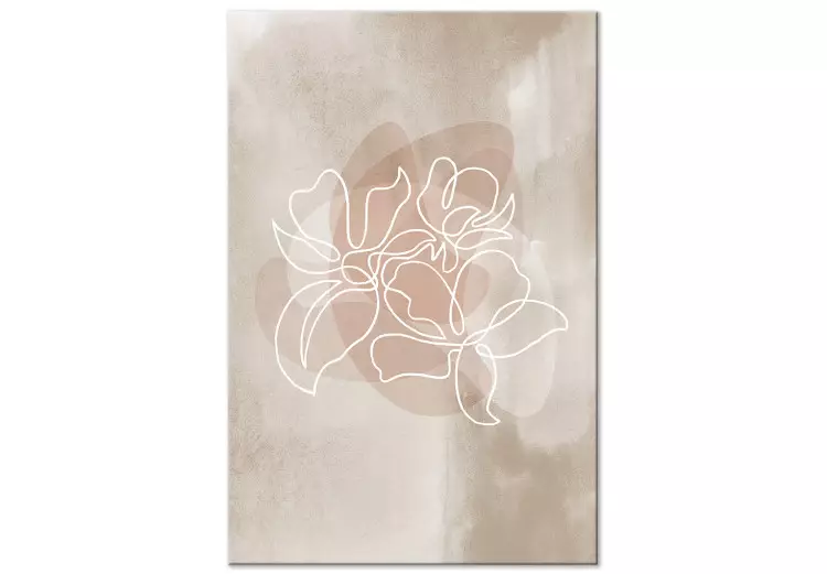 Bloei van geur (1-delig) verticaal - abstracte line art van bloemen