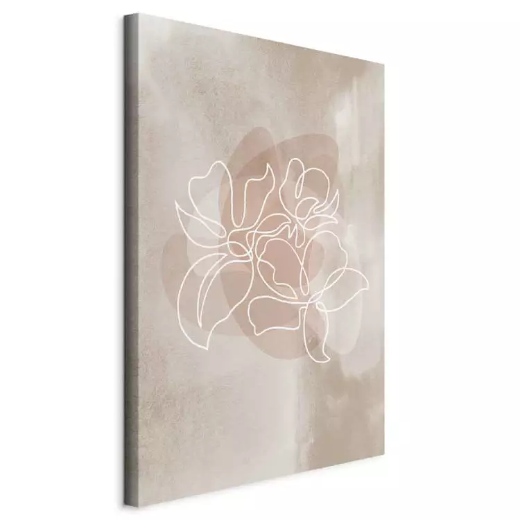 Bloei van geur (1-delig) verticaal - abstracte line art van bloemen