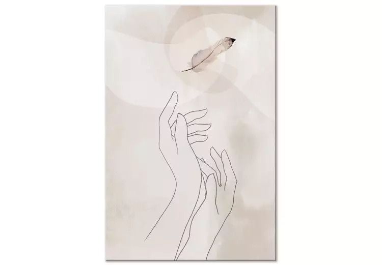 Perfecte lichtheid (1-delig) verticaal - abstracte line art van handen