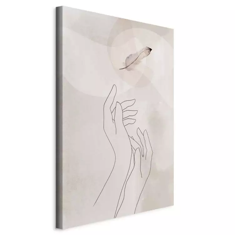 Perfecte lichtheid (1-delig) verticaal - abstracte line art van handen