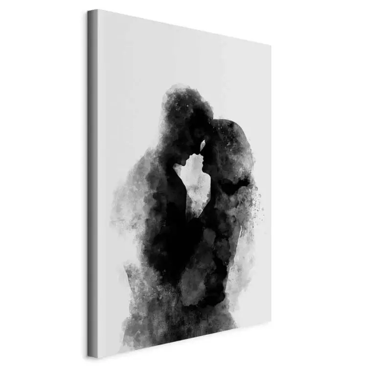 Herinnering aan een kus verticaal - abstracte mensen
