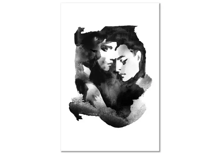 Liefde omhelst - aquarel, zwart-wit afbeeldingen met twee mensen
