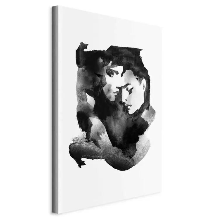 Liefde omhelst - aquarel, zwart-wit afbeeldingen met twee mensen
