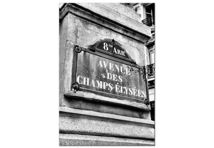 Champs-Elysees Avenue - zwart-wit afbeeldingen Parijs