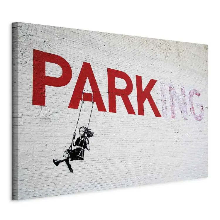 Schommelend parkeermeisje Banksy
