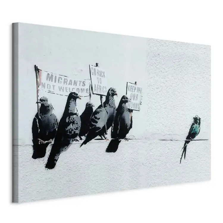 Protesterende vogels Banksy