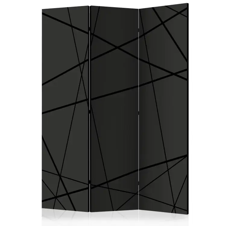 Donker kruispunt - geometrische abstractie in zwart