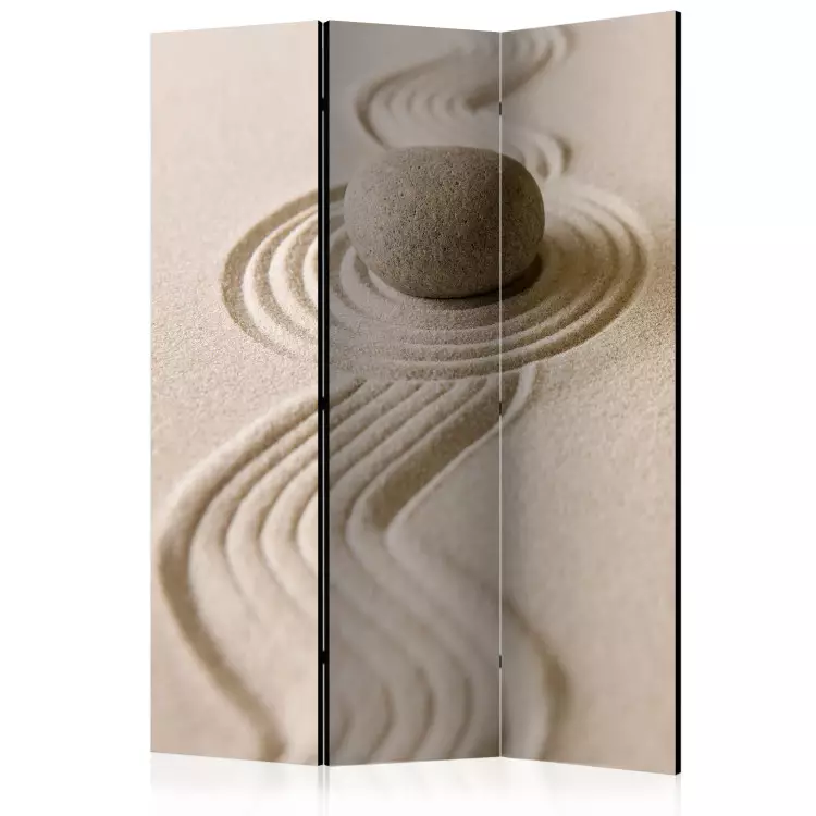Zen: Balans (3-delig) - warme compositie met steen op zand