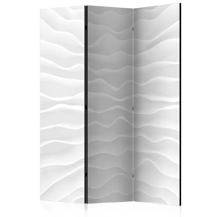 Origami muur (3-delig) - oosterse abstractie in het wit