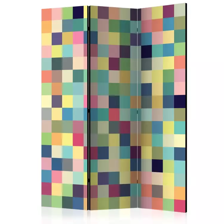 Miljoenen kleuren (3-delig) - kleurrijk geometrisch mozaïekachtergrond