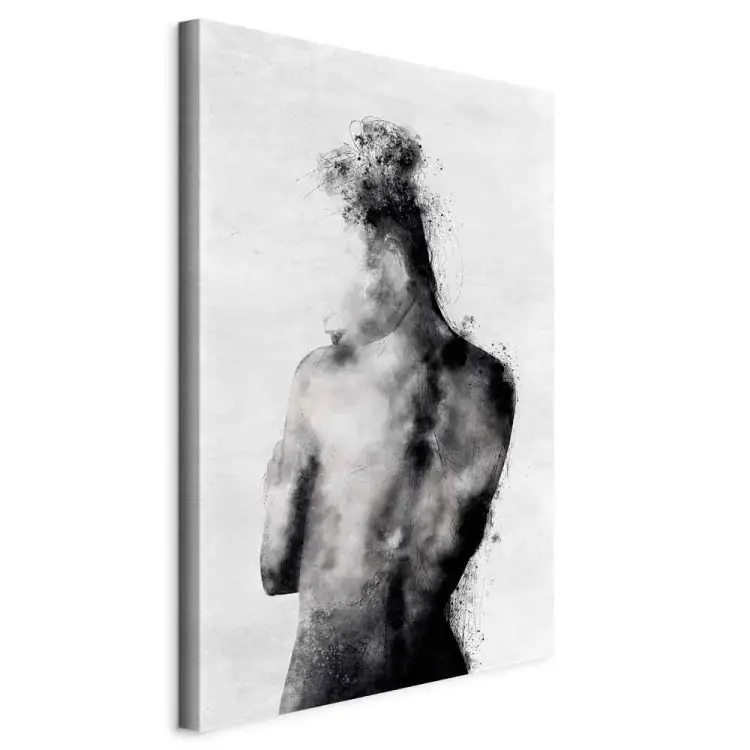 Pensief Verticaal - Abstract Zwart-wit Silhouet