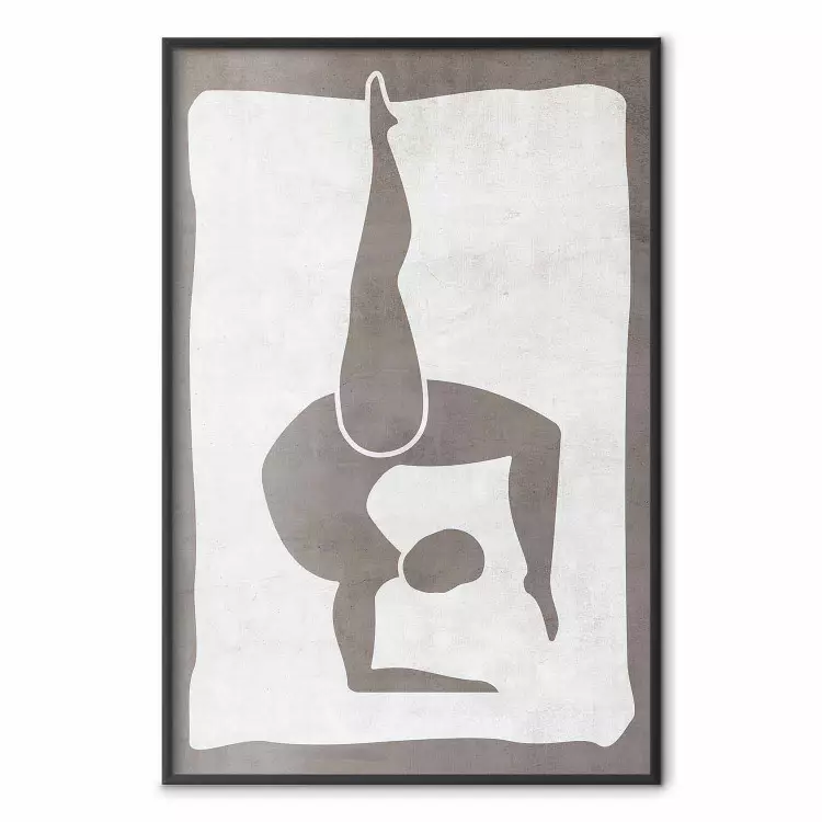 Gymnast - gymnastische silhouet van een vrouw in een abstracte stijl