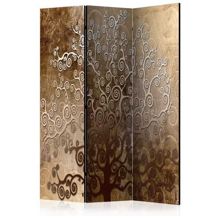 Gouden boom van Klimt - Elegante compositie met een plant
