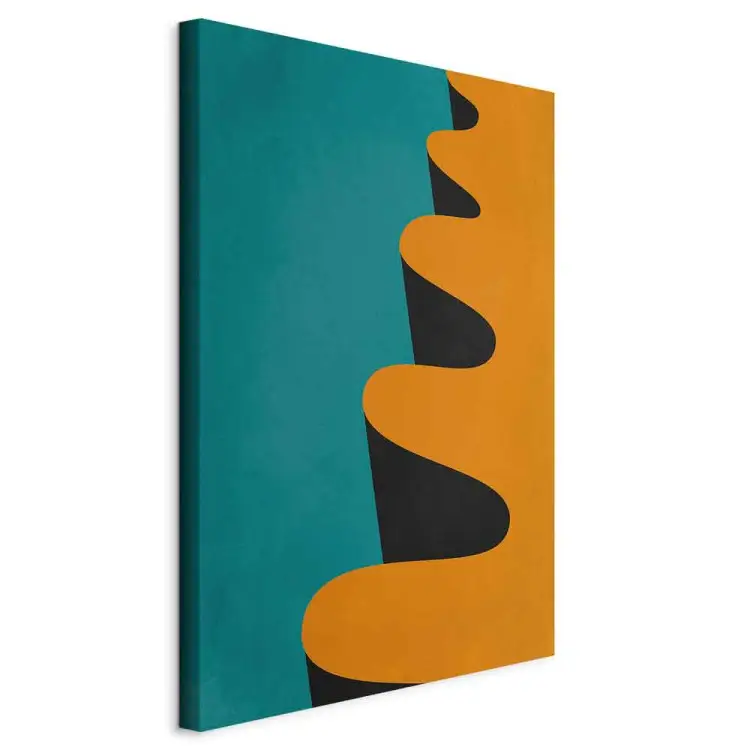 Modernistische oranje golf - geometrische abstractie