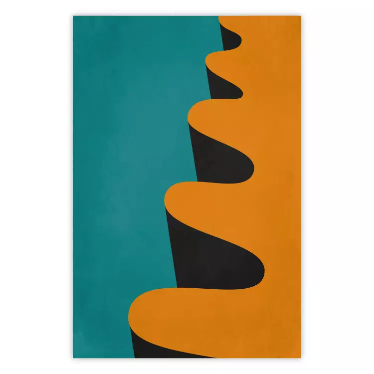Oranje golf - oranje golvend patroon in abstracte stijl