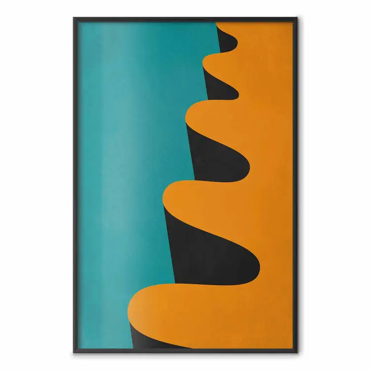 Oranje golf - oranje golvend patroon in abstracte stijl