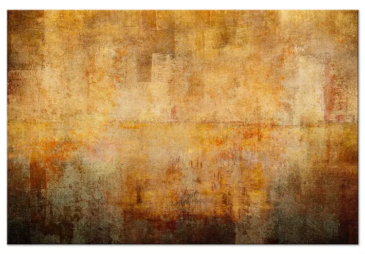 Kracht van gedachten (1-delige) breed - abstracte oranje textuur