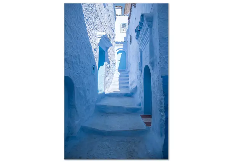 Architectuur van blauw (1-delige) verticaal - Arabische trappen in Marokko