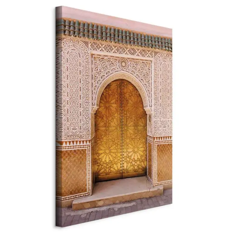 Arabische pracht verticaal - gouden ornamenten op een muur