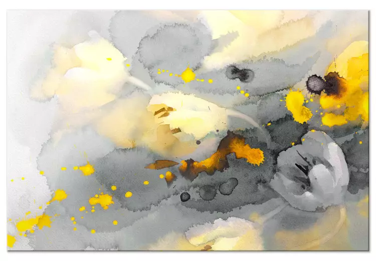 Kleurrijke bloemenstorm (1-delig) breed - abstracte bloemen