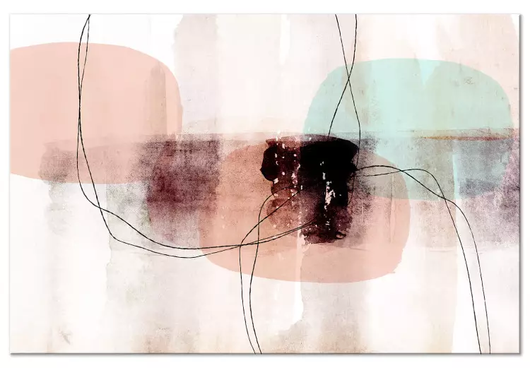 Zachte kleuren (1-delig) breed - abstract aquarel motief
