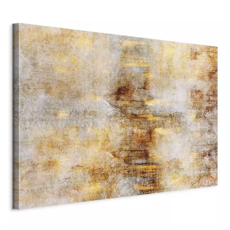 Gouden bliksem (1-delig) breed - gouden moderne abstractie
