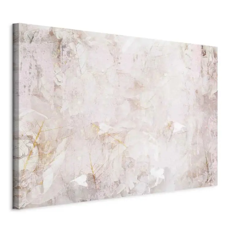 Romige mist - abstractie van wazig roze en wit met elementen van goud